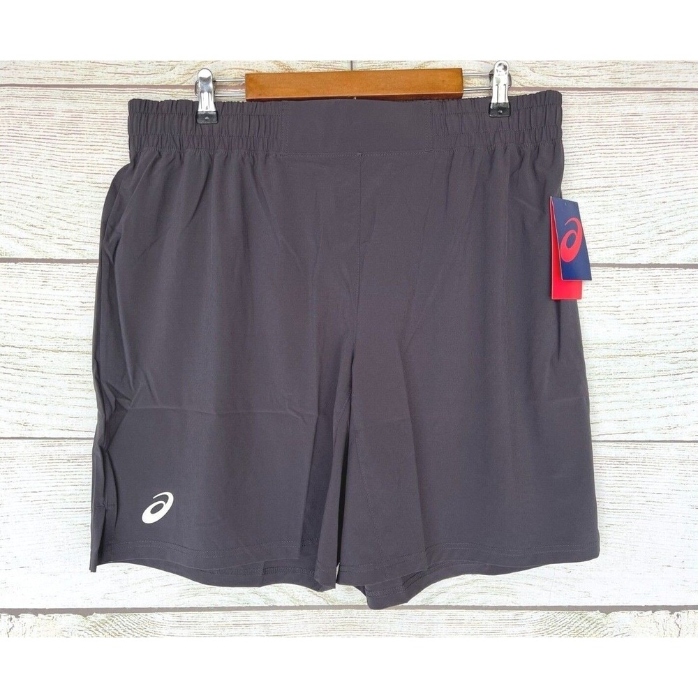 ASICS Athletic Shorts Mens Size XLarge Grey Stock Woven‎ 9" Athletic Shorts New
